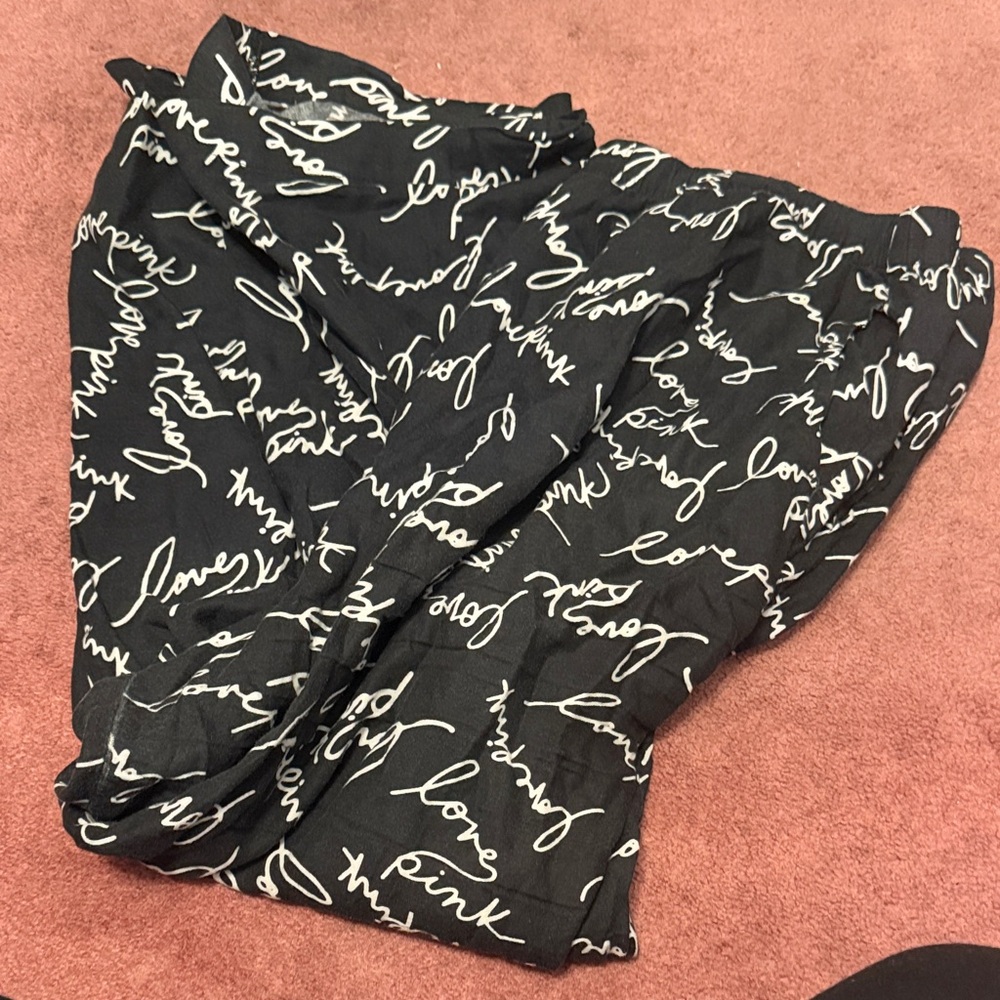 PINK Victoria's Secret Black and White Pajama Pants